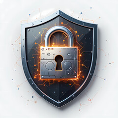 Cyber Security: Shield & Lock Protection 