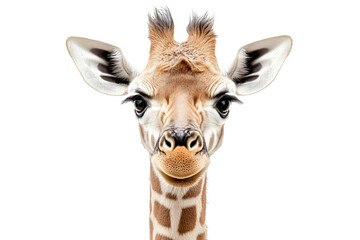 a giraffe Isolated on white background.