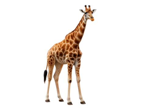 a giraffe Isolated on white background.