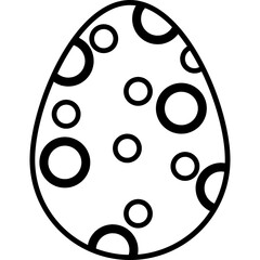 Fototapeta premium Monoline Easter Egg Element