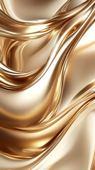 A gold fabric with a wave pattern