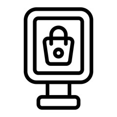 Advertising Board Line Icon