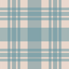 Soft beige and muted blue plaid pattern with a calm, vintage feel. Ideal for home textiles, wallpapers, invitations, and rustic-themed designs. Seamless and subtle.