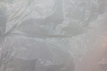 Obraz premium Abstract White Wrinkled Recycled Plastic Texture Background for Design