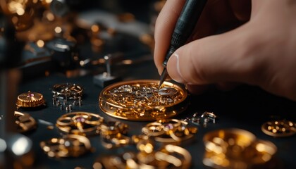 Watchmaker Repairing Intricate Timepiece Mechanism (1)