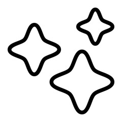 Shining Star Line Icon