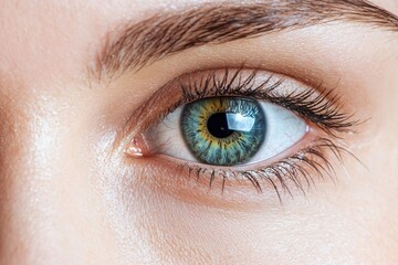 Fototapeta premium Captivating closeup of expressive human eyes natural light photography indoor setting detail-oriented viewpoint emotional connection concept