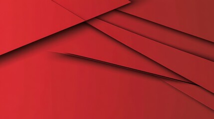 Abstract Geometric Architectural Design in Deep Red Shades