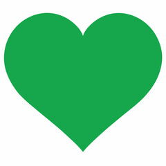 green love icon vector on white