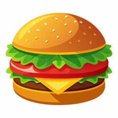 hamburger isolated on white background