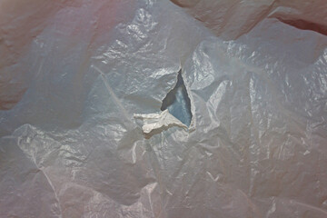 Close Up of Crumpled Plastic Texture Background