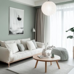 Contemporary Living Room with Minimalist Decor and Comfortable Furniture
