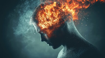 Stress Curve: Anger and Anxiety Leading to Burnout and Breakdown