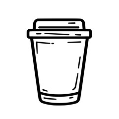 Takeaway Coffee Cup Vector Icon Representing Hot Beverage and Cafe Culture