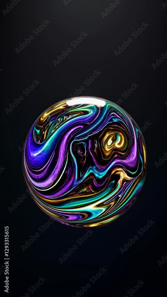 Poster abstract fractal background with circles