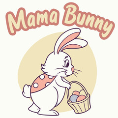 Mama Bunny Easter Sublimation T-shirt Design