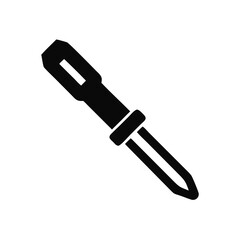 Fototapeta premium Black and white screwdriver icon