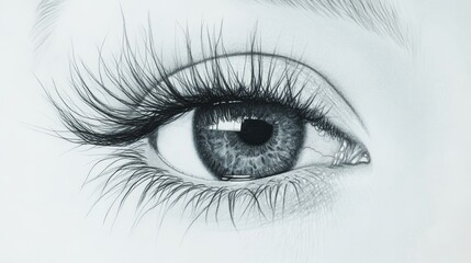 Obraz premium Detailed Eye Study with Long Lashes 