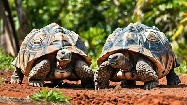 Intricate Patterns on Tortoise Shells in Natural Environment