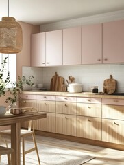 A modern kitchen showcasing new cabinet designs in its design