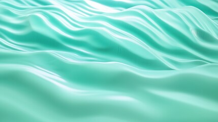 Smooth gradient wave background in mint green and pale aquamarine tones