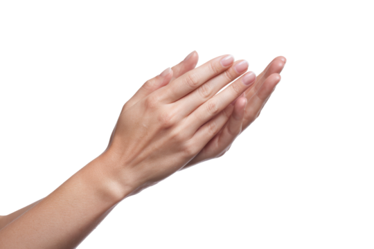 clapping hands isolated on white background