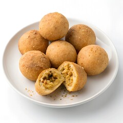 top view of litti filled with chokha