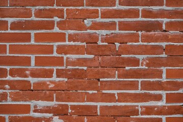 plein cadre sur le mur en brique rouge