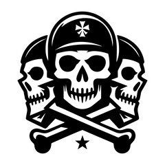 Triple Skull Militia Emblem