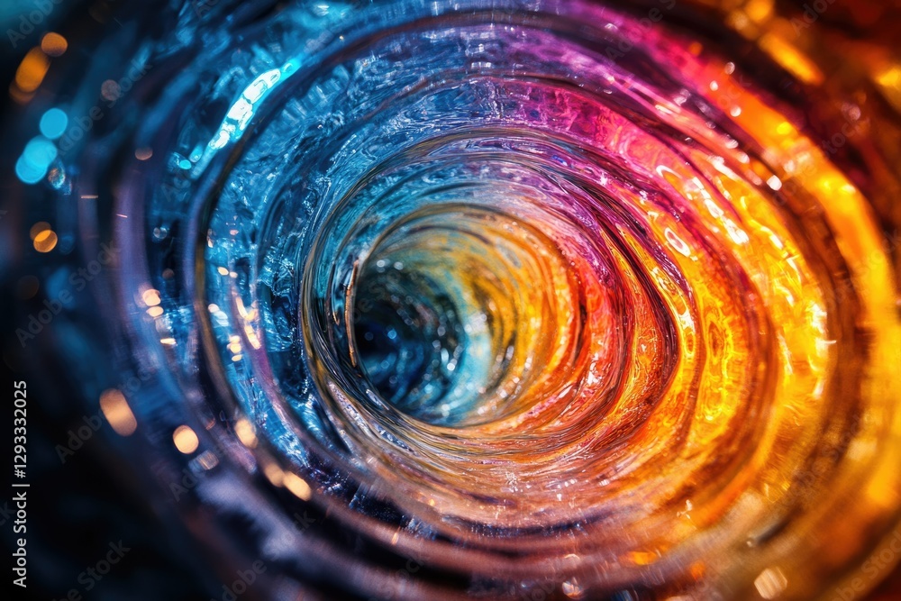 Aufkleber a mesmerizing vortex of vibrant swirling colors, creating an abstract, hypnotic visual experience.