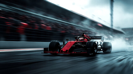 a formula one car racing on a track.