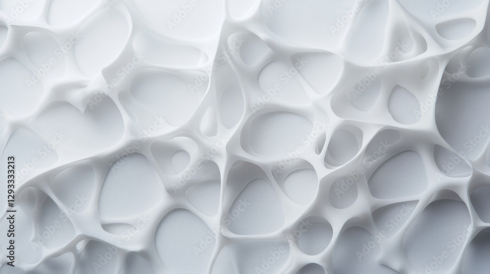 Aufkleber textured white surface with abstract organic shapes and patterns