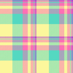 Satin pattern plaid textile, spanish fabric seamless check. Messy texture vector tartan background in yellow and teal colors.