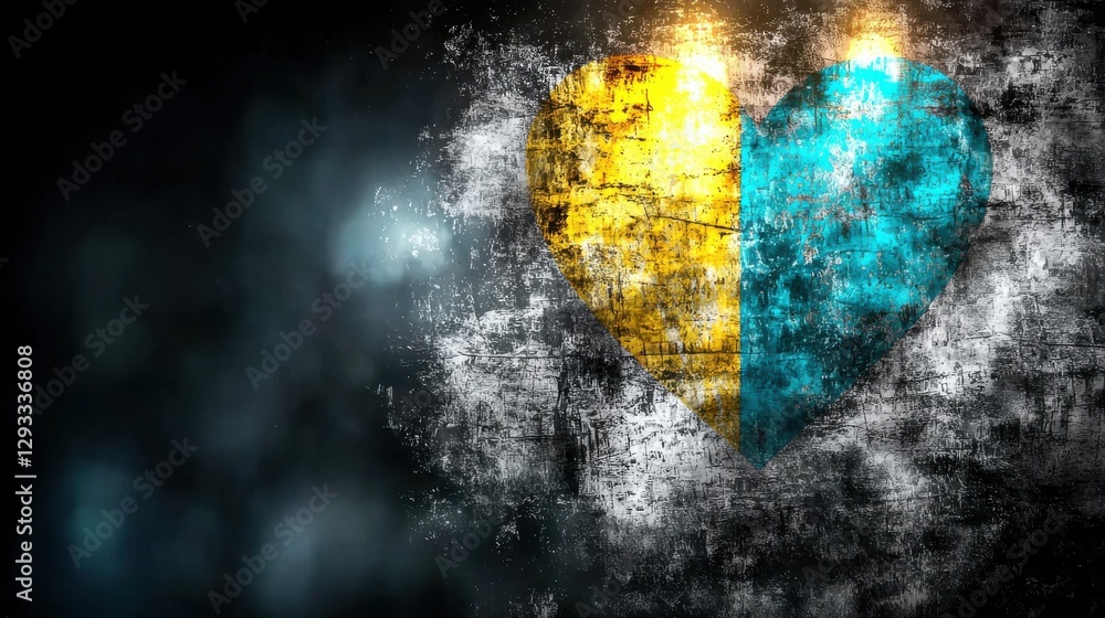 Aufkleber vibrant abstract cosmic explosion of glowing colors and shapes in a dynamic kaleidoscopic digital fr