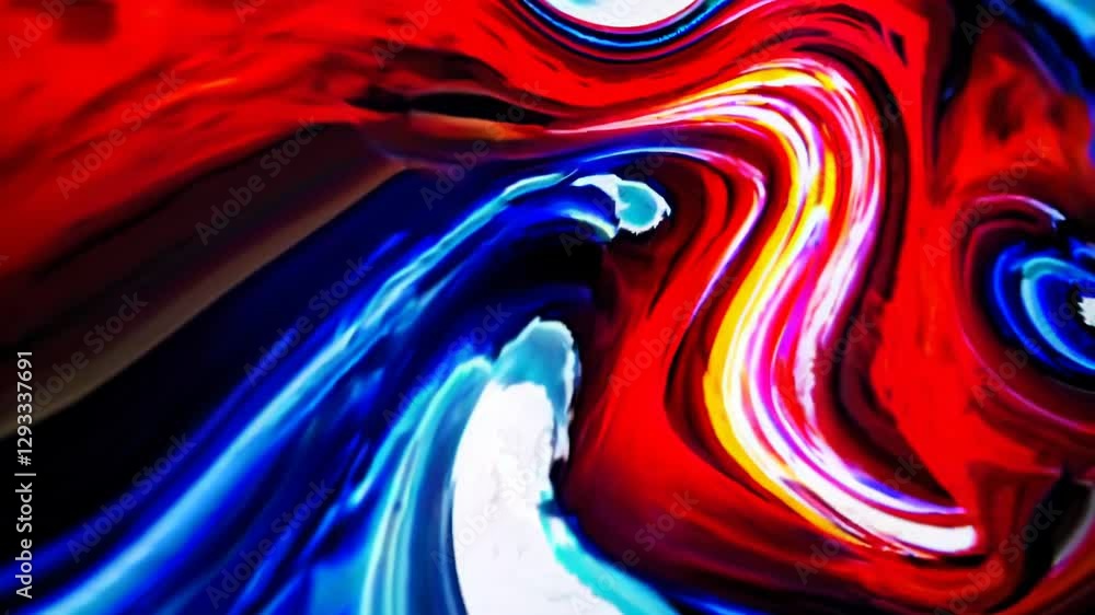 Poster abstract background with colorful waves