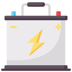 car battery vector flat icon
