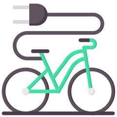 electric bike vector flat icon