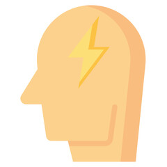 energy thought vector flat icon