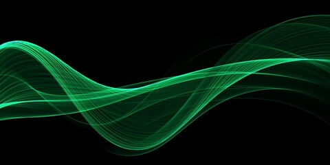 Naklejka premium Abstract green wave pattern for modern design background, texture, design, background 