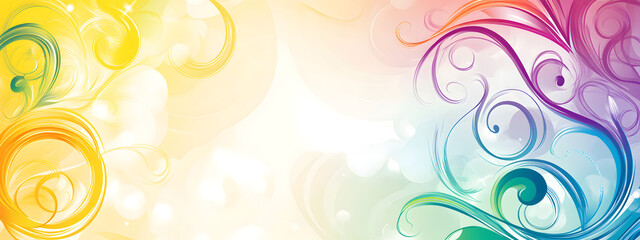 Colorful background with abstract waves and curves
