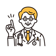 指を差す医者