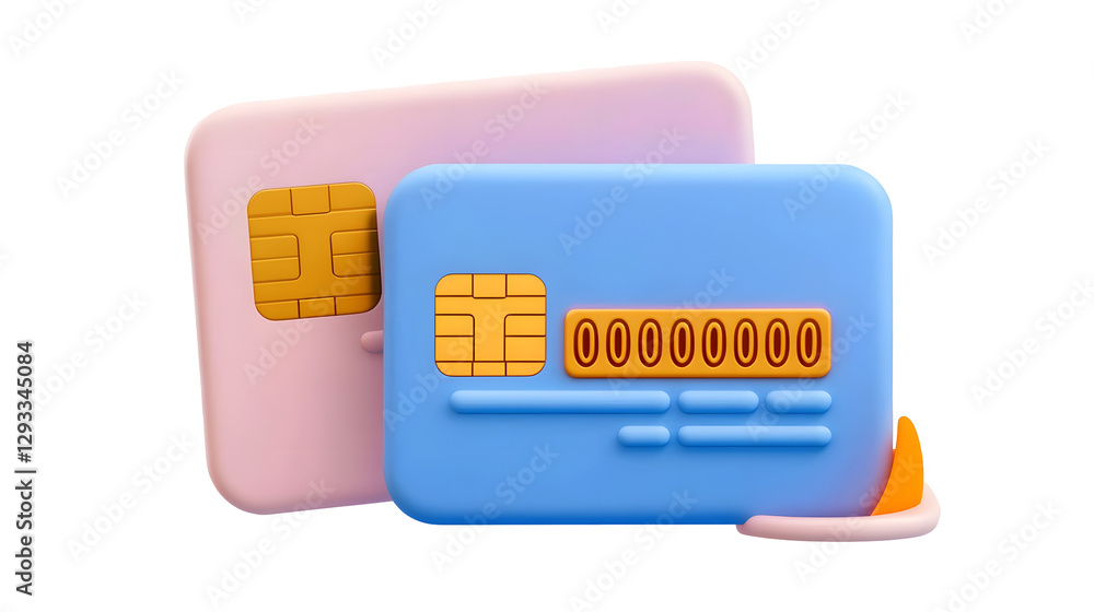 Poster sleek digital credit cards with contactless payment icon for futuristic fintech branding and e comme