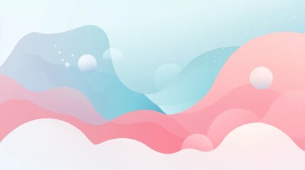 Abstract Pastel Waves Graphic Design