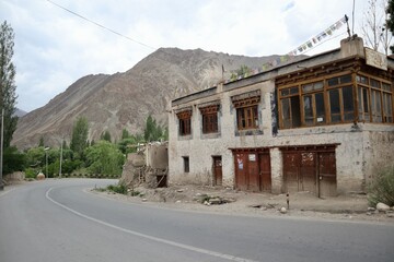 インド　ラダック　郊外の風景