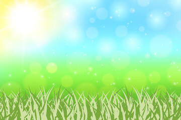Obraz premium Colorful abstract background. Vector blurred nature background with grass. Eps 10