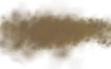 Floating Cloud of Dust Particles Dispersing in the Air, Creating a Mysterious and Chaotic Atmosphere with a Natural, Earthy Tone and a Sense of Motion in a Minimalist Background