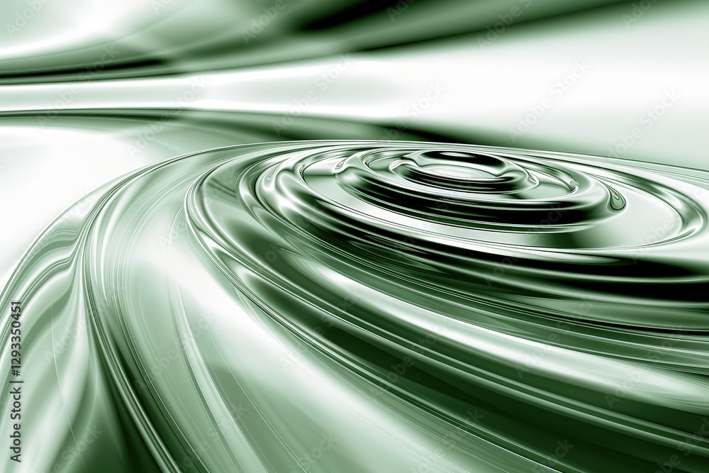 Poster a swirling, abstract pattern in shades of green, creating a sense of fluid motion and depth.