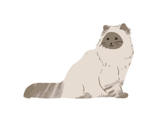 Illustration of an Watercolor Cute Cat