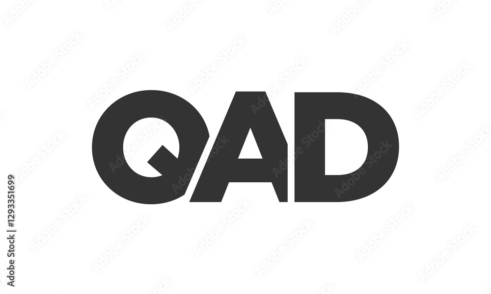 Fototapete qad logo design template with strong and modern bold text. initial based vector logotype featuring s