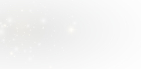 Glowing Abstract Light Particles Floating in a Foggy White Space, Representing a Mystical and Celestial Atmosphere with a Subtle Radiance of Elegance and Purity